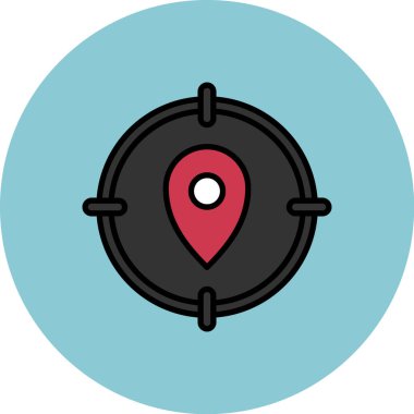 Harita işaretleyici simgesi. vektör illüstrasyonu