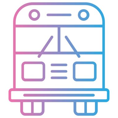 Tren simgesinin vektör illüstrasyonu