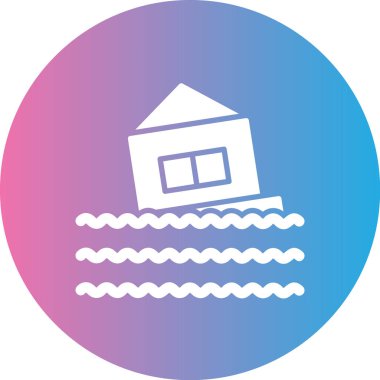 Bir havuz simgesinin vektör illüstrasyonu