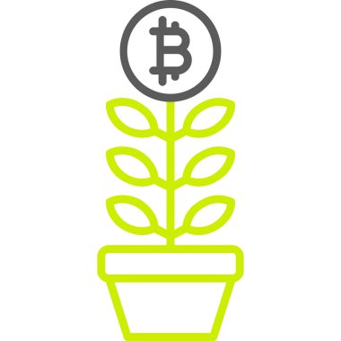 bitcoin. Web simgesi basit illüstrasyon
