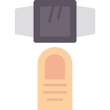 şık renk arkaplanındaki akıllı saat simgesi