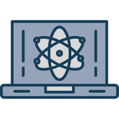 atom simgesi olan dizüstü bilgisayar