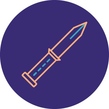 Kılıç. Web simgesi basit illüstrasyon