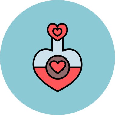 Kalp ikonu vektör illüstrasyonu