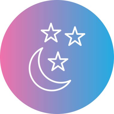 Ay ikonu vektör illüstrasyonu