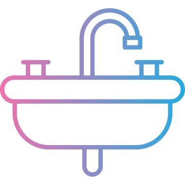 Bir musluk simgesinin vektör illüstrasyonu