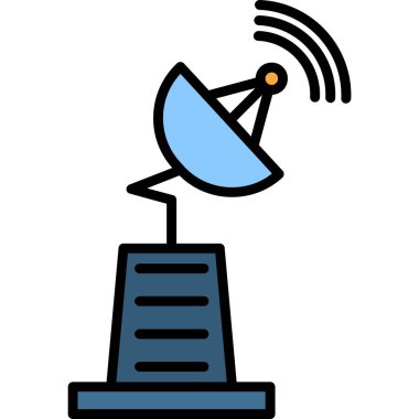 uydu anteni simgesi. Uydu sembolü. anten illüstrasyonu