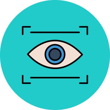 Göz simgesi vektör illüstrasyonu