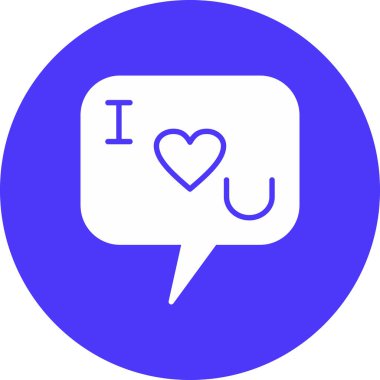 Seni seviyorum modern ikon, vektör illüstrasyonu