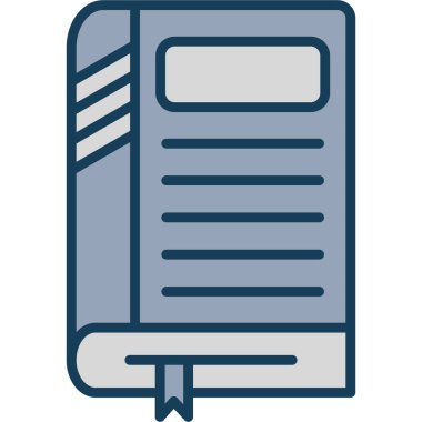 Kitap. Web simgesi basit illüstrasyon