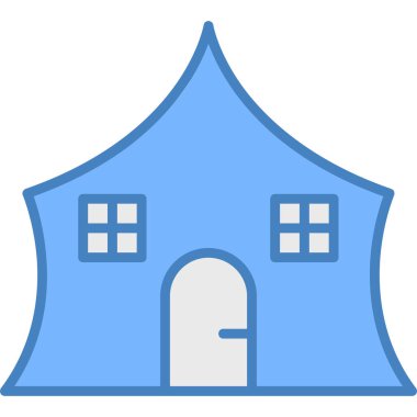 Ev. Web simgesi basit illüstrasyon