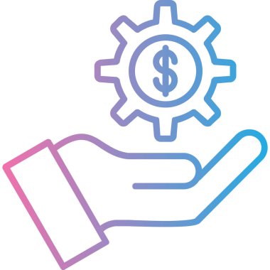 Dolar vektör illüstrasyon simgesi