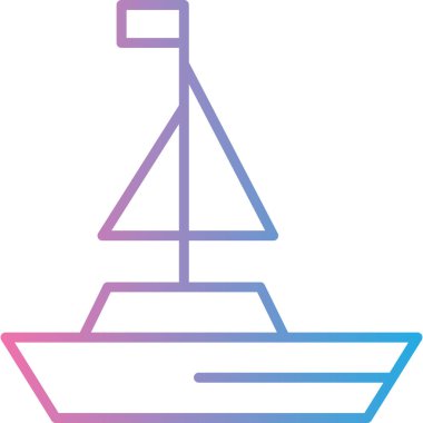 tekne ikonu vektör illüstrasyonu