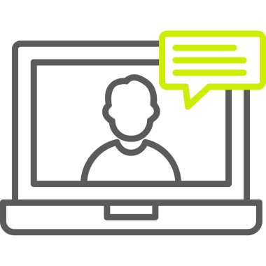 çevrimiçi çağrı simgesi vektör illüstrasyonu