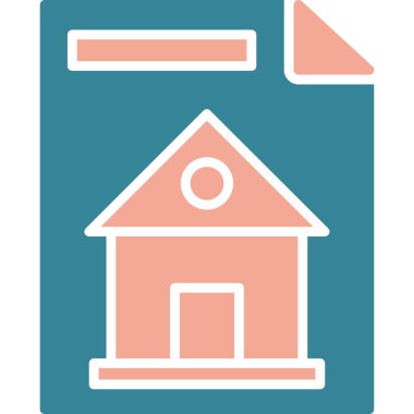 Bir ev simgesinin vektör illüstrasyonu