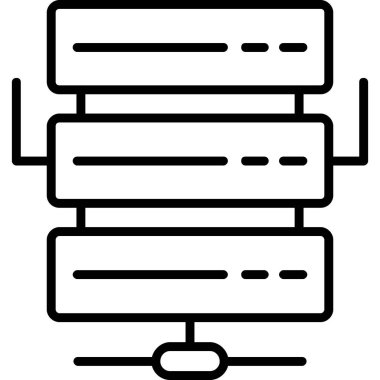 Sunucu. Web simgesi basit illüstrasyon