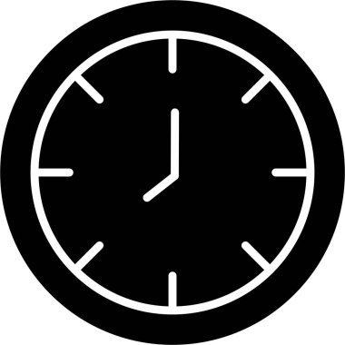 Alarm saati simgesi, vektör illüstrasyonu