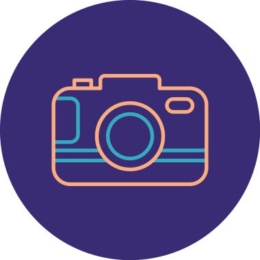 Kamera. Web simgesi basit illüstrasyon