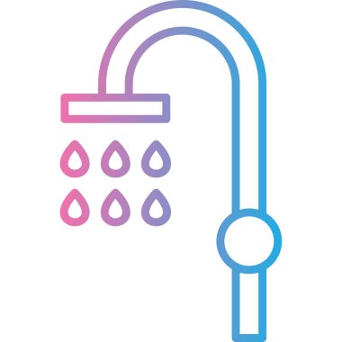 duş ikonu vektör illüstrasyonu