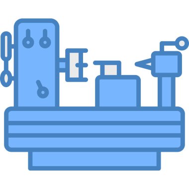 Bir fabrika simgesinin vektör illüstrasyonu