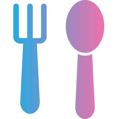 çatal simgesi vektör illüstrasyonu