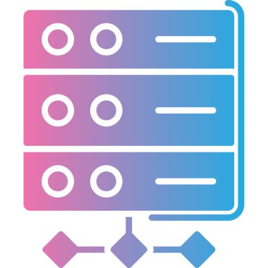 veri sunucusu simgesi. Web için sunucu vektör simgelerinin basit illüstrasyonu