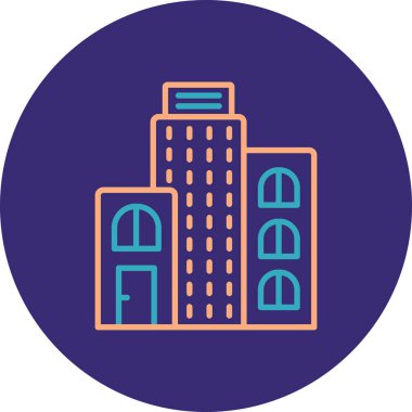 Şehir inşa simgesinin vektör illüstrasyonu