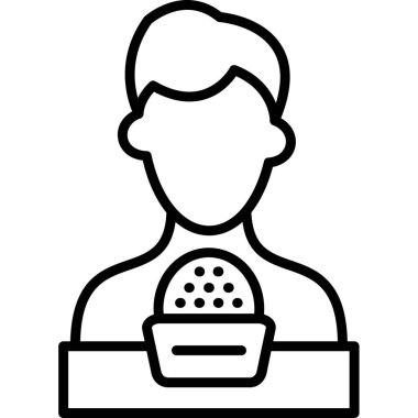 Şef yemek pişirme ikonu