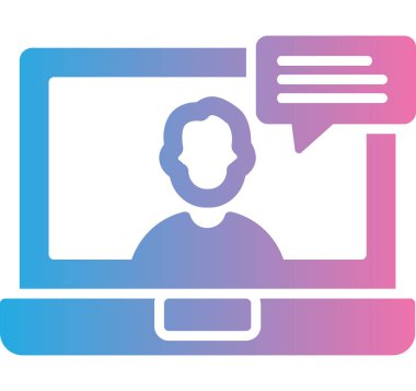 Bilgisayar. Basit illüstrasyon, modern biçim