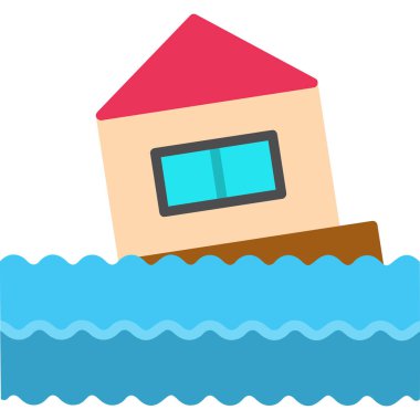 Bir karikatür evinin vektör illüstrasyonu