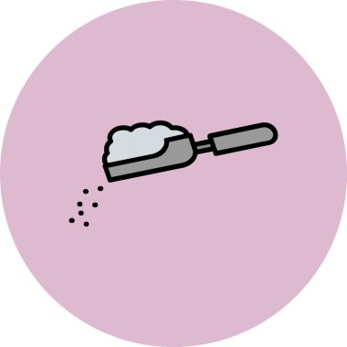 Bir fırçanın karikatür simgesinin vektör çizimi