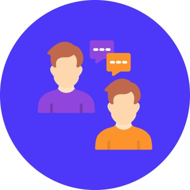 Konuş. Web simgesi basit illüstrasyon