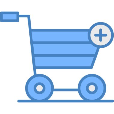 Alışveriş arabası ikonu. Basit resimleme