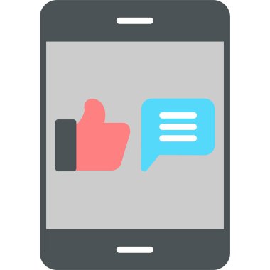 mobil sohbet simgesi. vektör illüstrasyonu