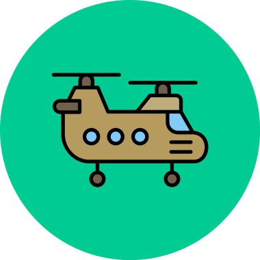 Helikopter simgesi vektör illüstrasyonu