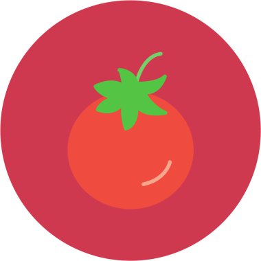Domates. Web simgesi basit illüstrasyon