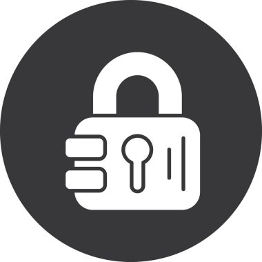 Kilit. Web simgesi basit illüstrasyon