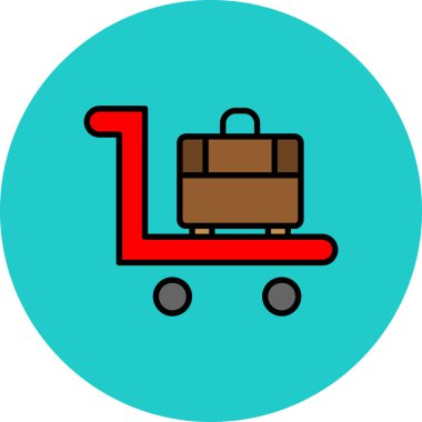 Alışveriş arabası simge vektör çizim