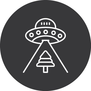 UFO simgesi vektör illüstrasyonu