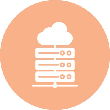 Bulut. Web simgesi basit illüstrasyon