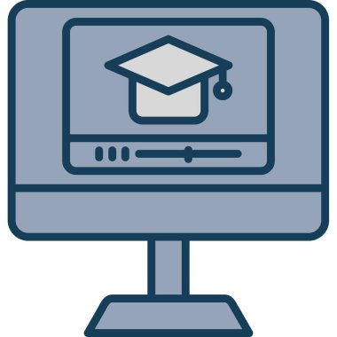 Bilgisayar. Web simgesi basit illüstrasyon