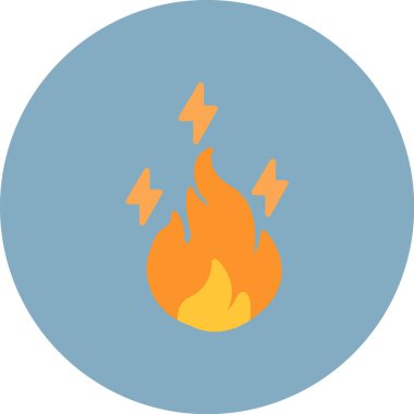 Bir ateş simgesinin vektör illüstrasyonu