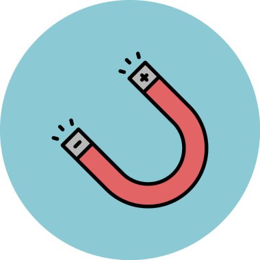 Magnet simgesinin vektör illüstrasyonu