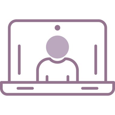 Çevrimiçi Eğitim Simgesi. Vektör illüstrasyonu