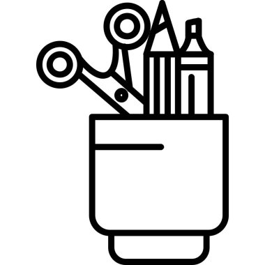 Kalem. Web simgesi basit illüstrasyon