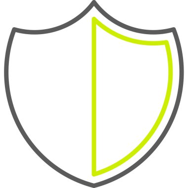 Güvenlik kalkanı. Web simgesi basit illüstrasyon