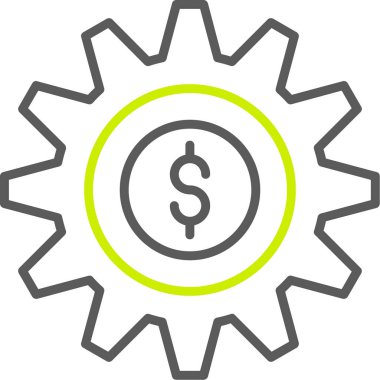 dişli simgesi, vektör çizimi