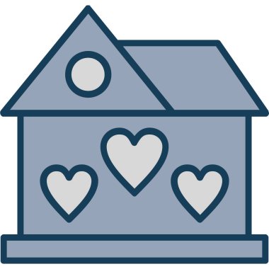 ev aşkı kalp simgesi