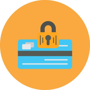 Güvenlik. Web simgesi basit illüstrasyon