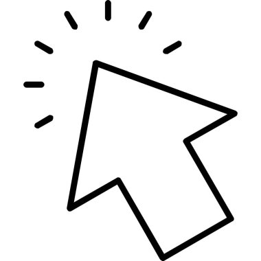 ok imleç simgesi simgesi dış hat biçiminde